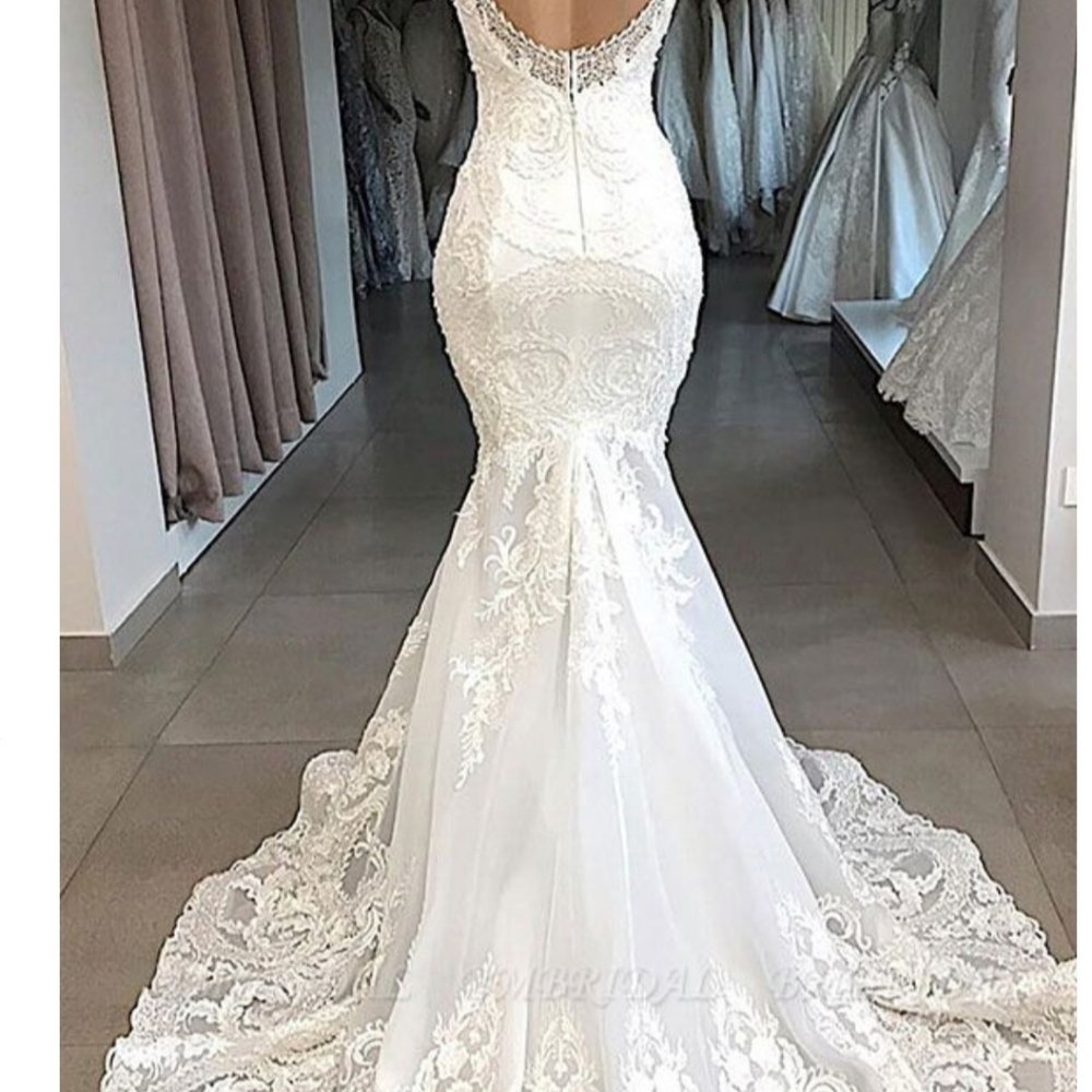 White lace wedding dress - Picture 10 of 10
